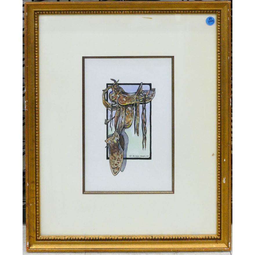 Buckeye Blake ''The Mustanger's Rig'' (Saddle) Watercolor