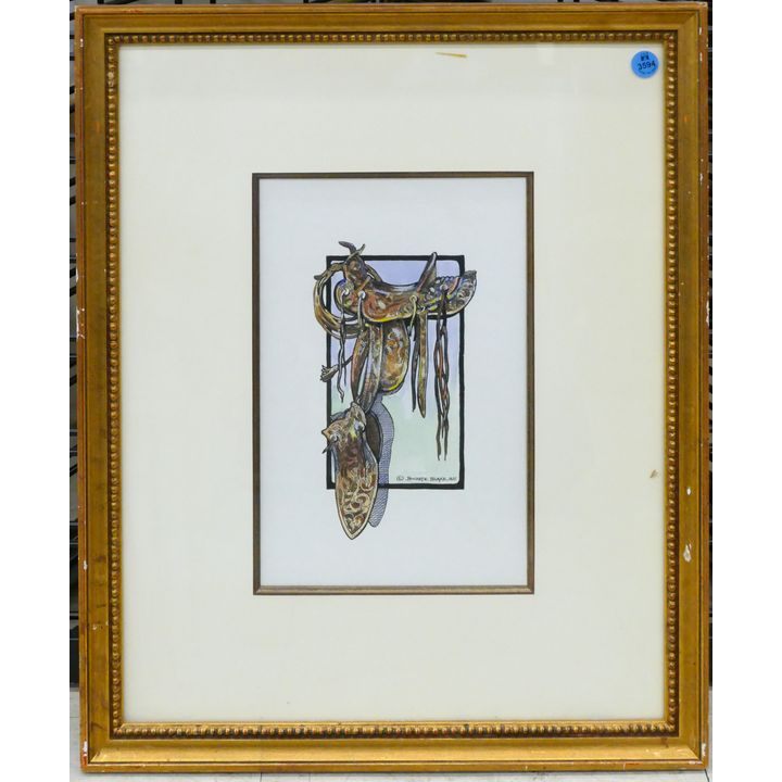 Buckeye Blake ''The Mustanger's Rig'' (Saddle) Watercolor