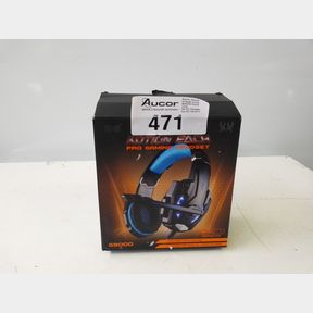 KOTION G9000 GAMING HEADPHONES WITH MIC + AUDIO/MIC SPLITTER CABLE - BLUE