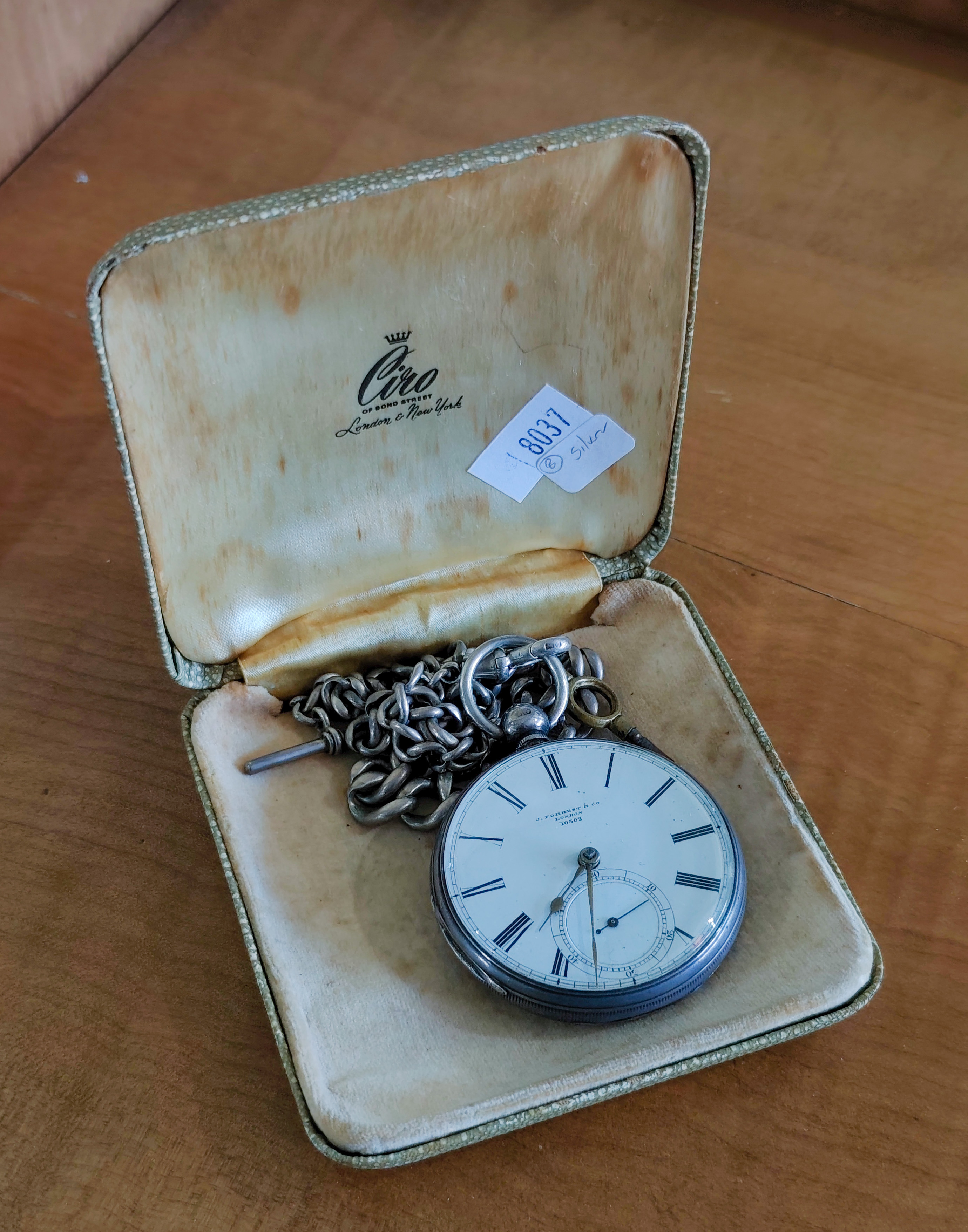 Sterling Silver Hallmarked J. Forrest Pocket Watch — NZ auction result