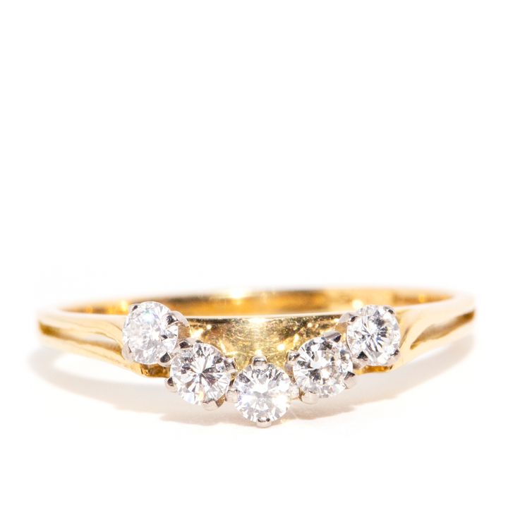 Vintage Diamond 18 Carat Gold Ring,