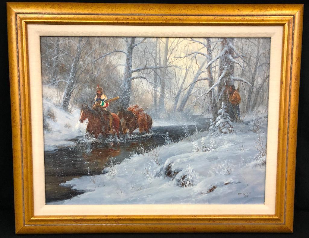 Eyes Of The Forest Original Oil Painting By Gerry Metz Western