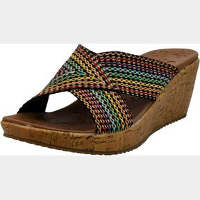 SKECHERS WOMEN'S BEVERLEE-DELIGHTED WEDGE SANDAL SZ 7