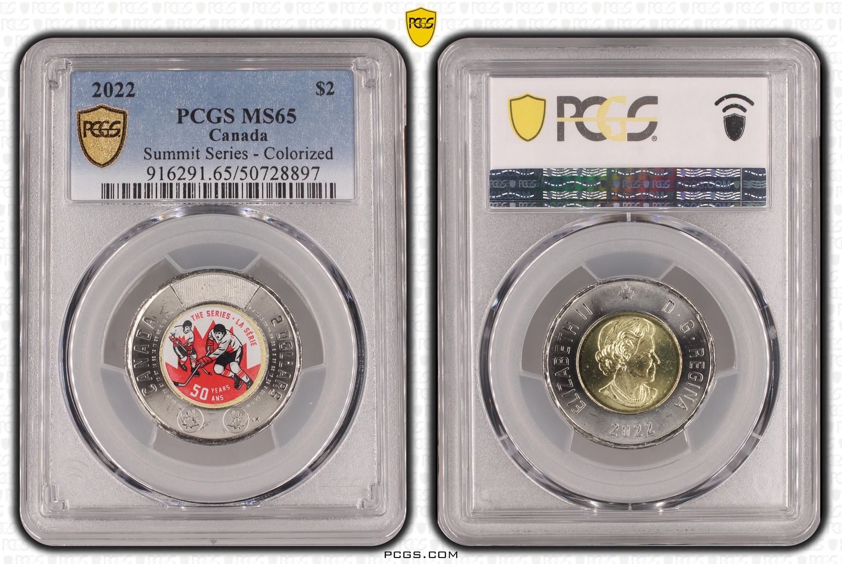 Canada, Summit Series - Colorized , Two Dollar, 2022, PCGS MS65