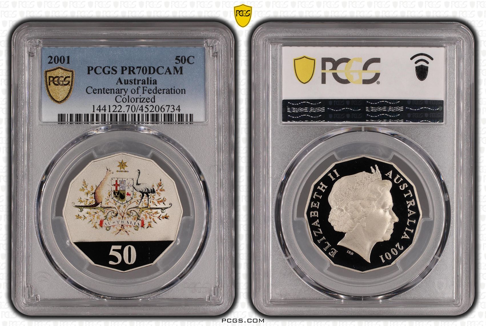Elizabeth II, Federation, Fifty Cents, 2001, PCGS PR 70DCAM