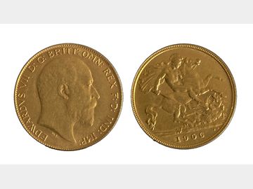 1906 EDWARD VII LONDON MINT HALF SOVEREIGN