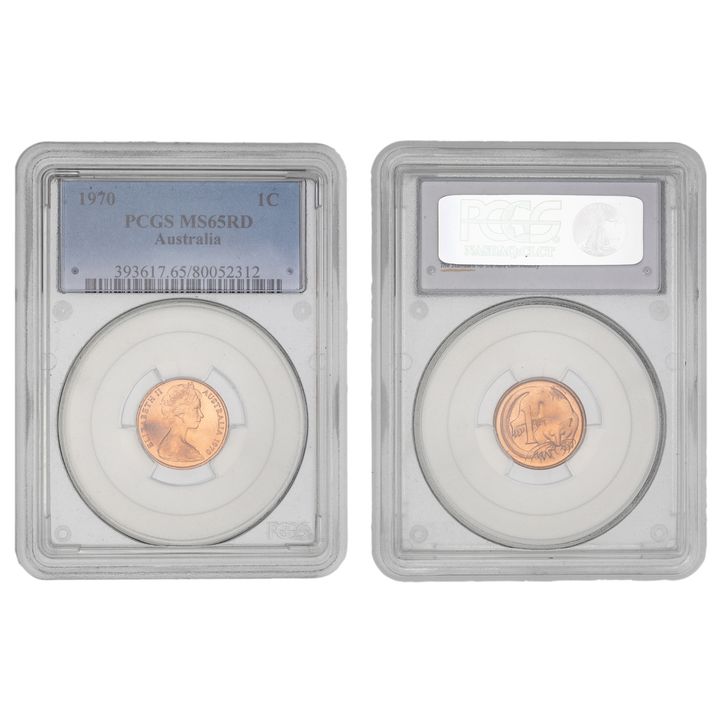 Elizabeth II, KM-62, One Cent, 1970, PCGS MS65RD