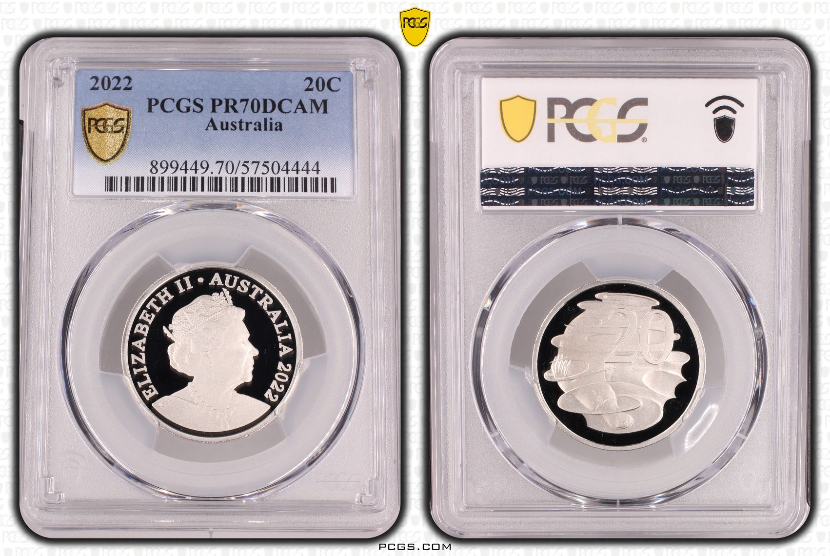 Twenty Cent, 2022, PR70DCAM