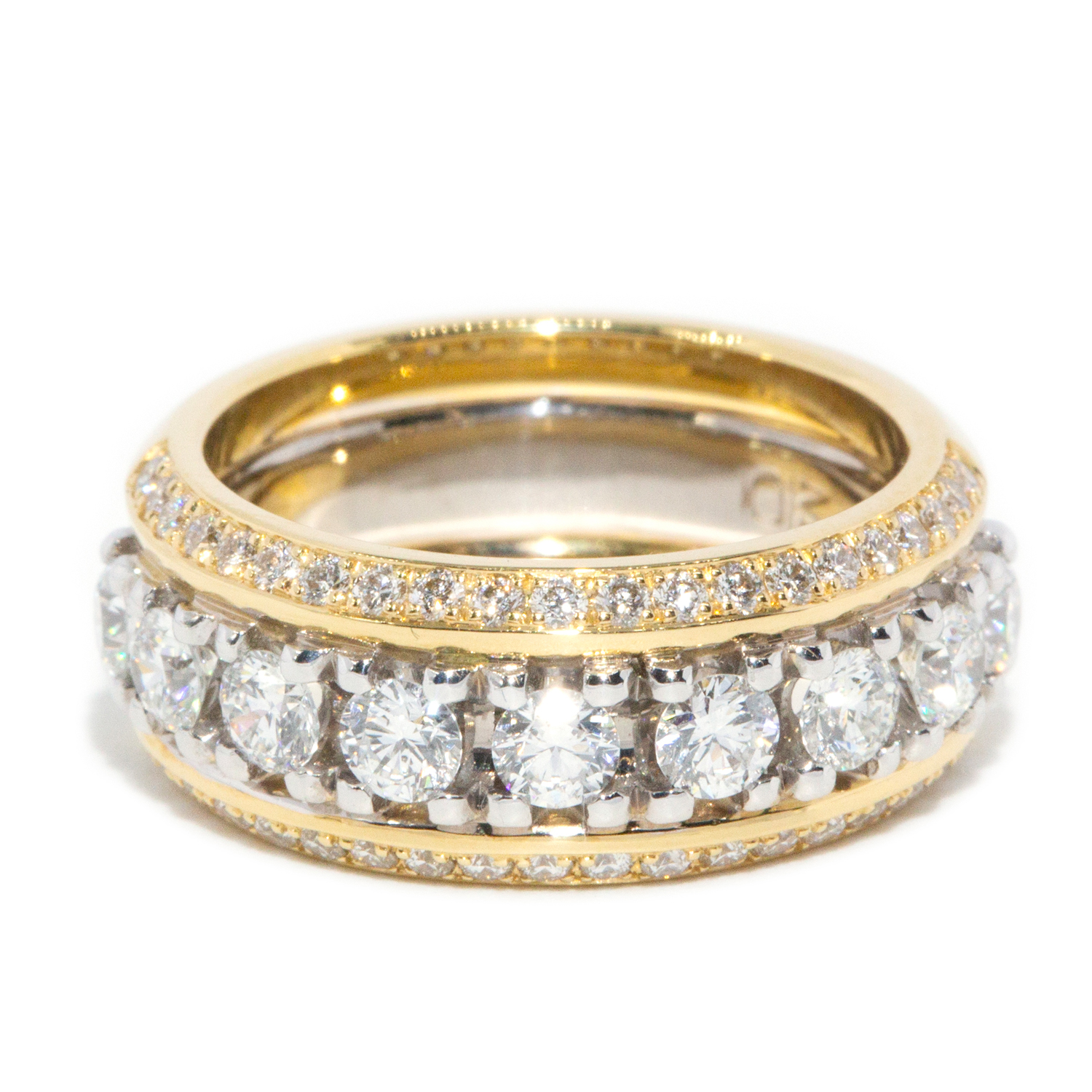 1.32 Carat Diamond 18ct Two Tone Gold Ring