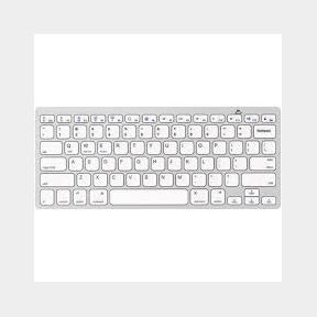 Wireless Keyboard - White Silver Bluetooth Keyboard - Slim Mini Keyboards - White - Bar 9900955637454- 51748/10473 AS B1 (S9)
