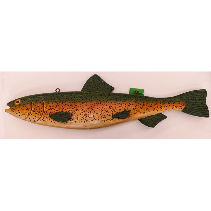 Trout Painted Wood Hanging Fish- 33''