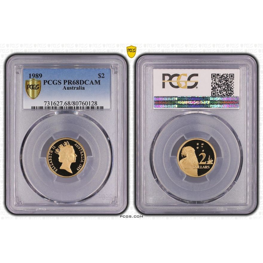 Elizabeth II, Two Dollar, 1989, PCGS PR68DCAM