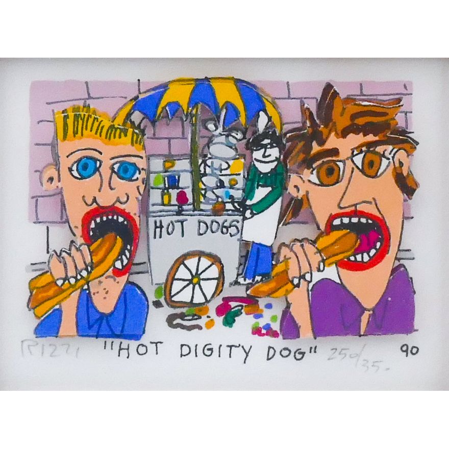 Rizzi ''Hot Diggity Dog'' 1990 Color Lithograph