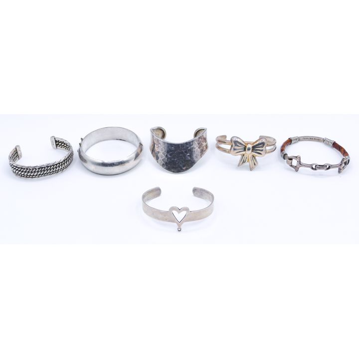 Box Assorted Mexican Sterling Bangle Bracelets - 183 Grams TW