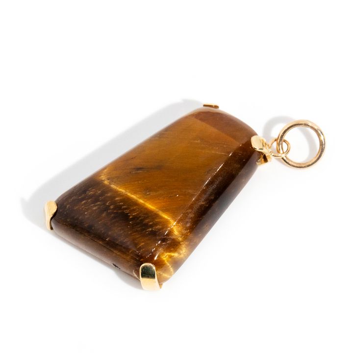 Vintage Tiger's Eye 9 Carat Gold,
