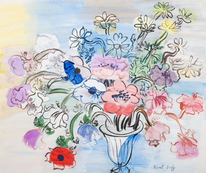 Raoul Dufy
(French, 1877-1953)
Bouquet d'Anémones et de Marguerites, c. 1942