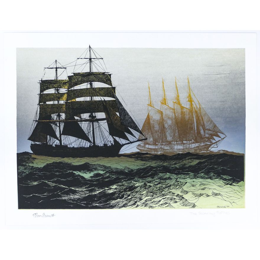 Elton Bennett ''The Roaring Forties'' Signed Serigraph Sheet 19''x25''