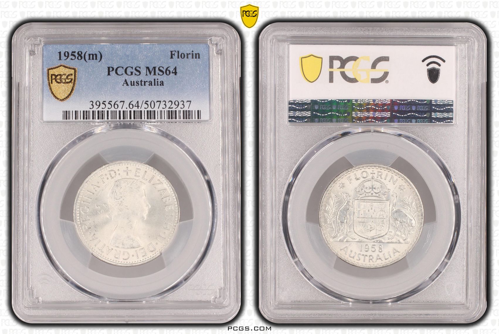 Florin, 1958(m), PCGS MS64