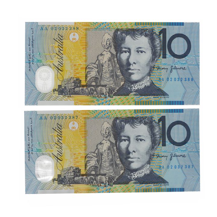 First Prefix - MacFarlane/Henry, Ten Dollar, 2002 Uncirculated