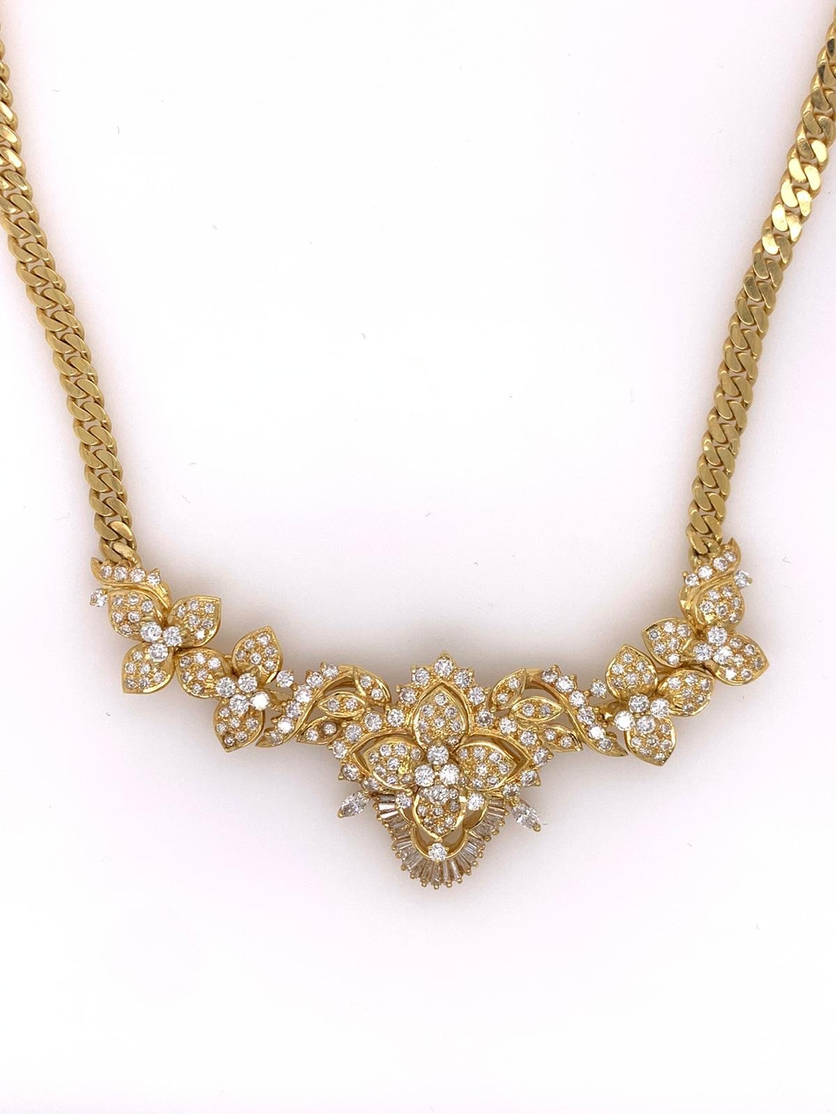 3.68ct Diamond 18ct Gold Necklace 37.55g