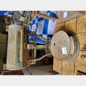 Brass barrel grocery, hardware platform scales