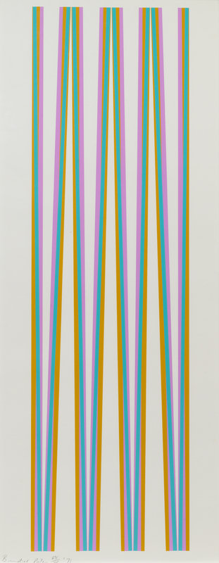 Bridget Riley
(British, 1931-1984)
Elongated Triangles 4, 1971