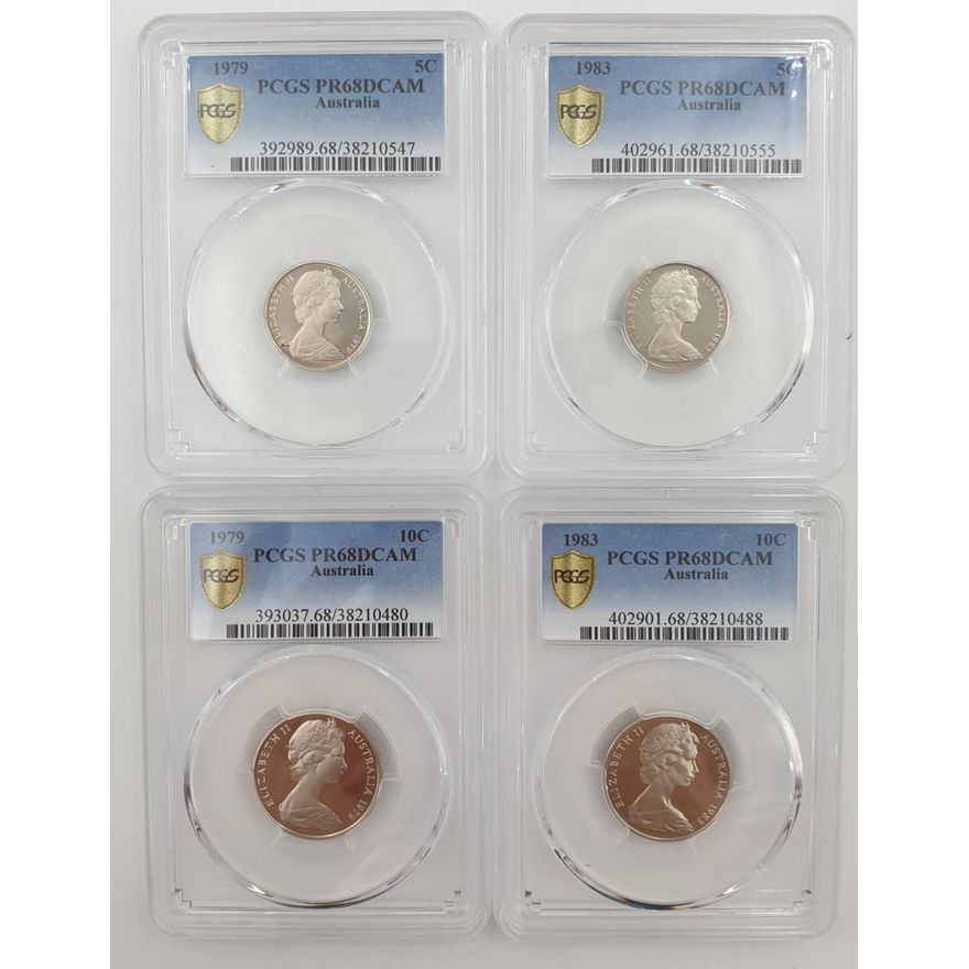 PCGS Graded Coins - PR68DCAM (x4)
