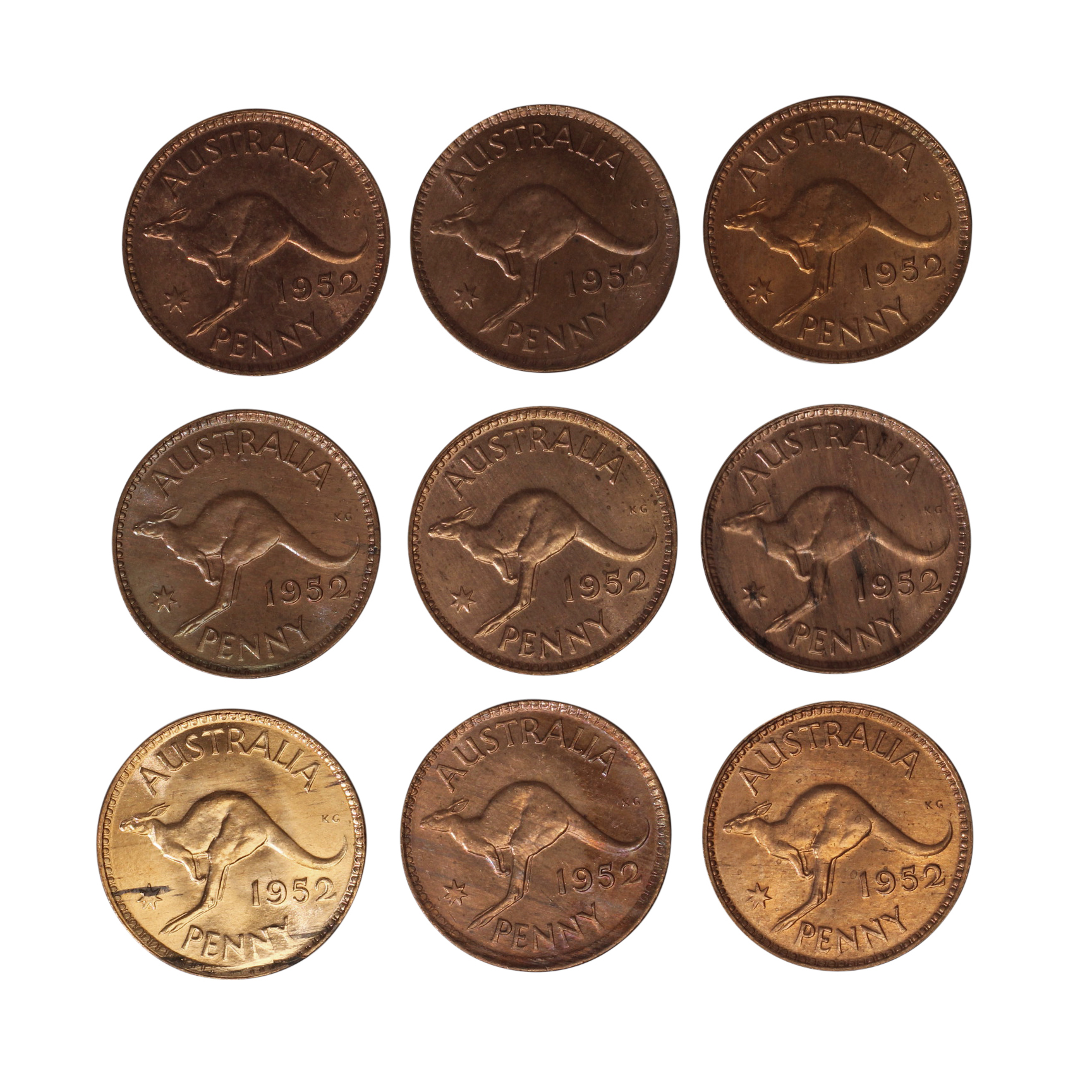 942. · George VI, Penny, 1952, CHU
