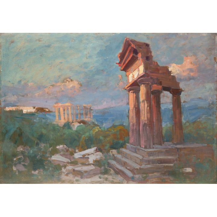 Bronisława Rychter-Janowska | Dolina świątyń w Agrigenti na Sycylii (Girgenti), 1913 r.