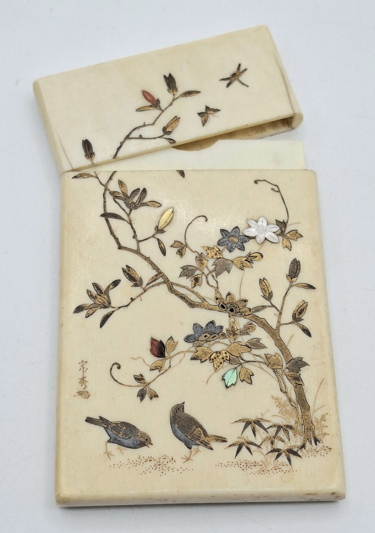 10 · JAPANESE CARVED IVORY CARD CASE