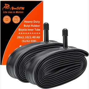 2-PCS 26" HEAVY DUTY BIKE TUBES 26X2.10/2.40 AV32MM SCHRADER VALVE (52/62-559) 26" HEAVY DUTY BICYCLE TUBES COMPATIBLE WITH 26X2.1
