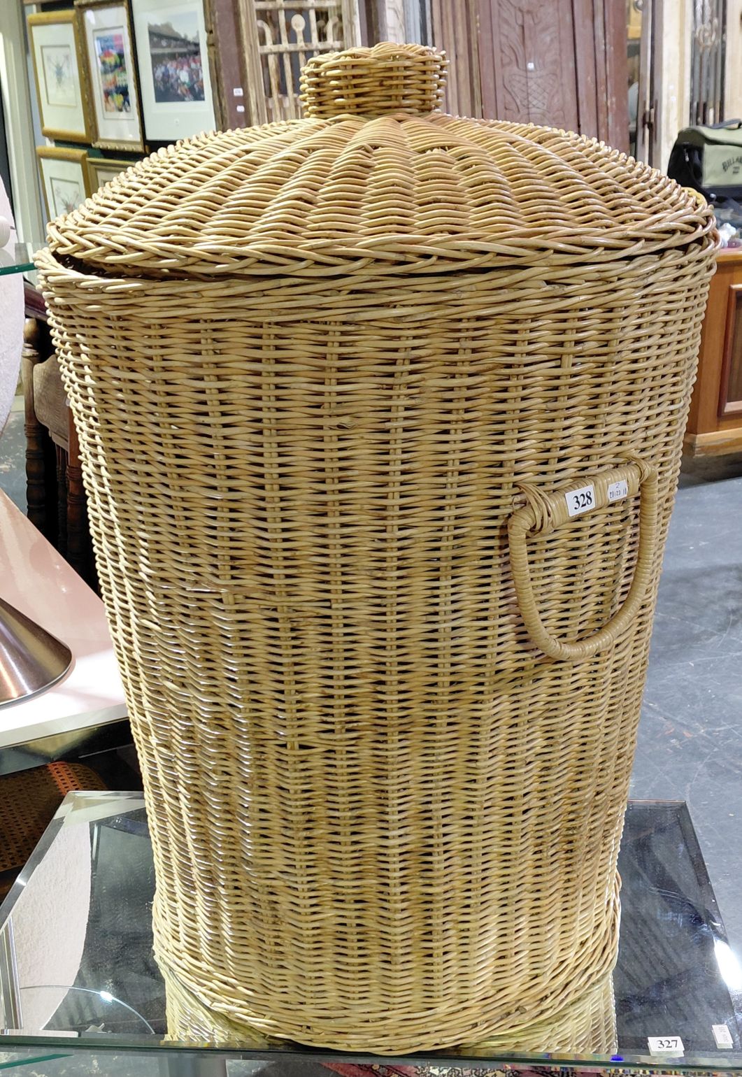 328 · CANE LAUNDRY BASKETS