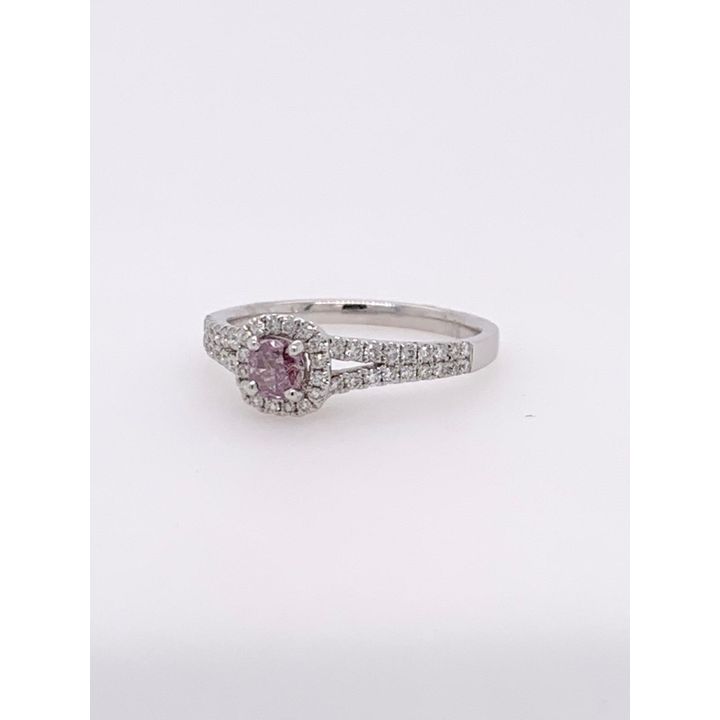 0.25ct GIA Certified Pink Diamond 18ct Gold Ring 2.84g