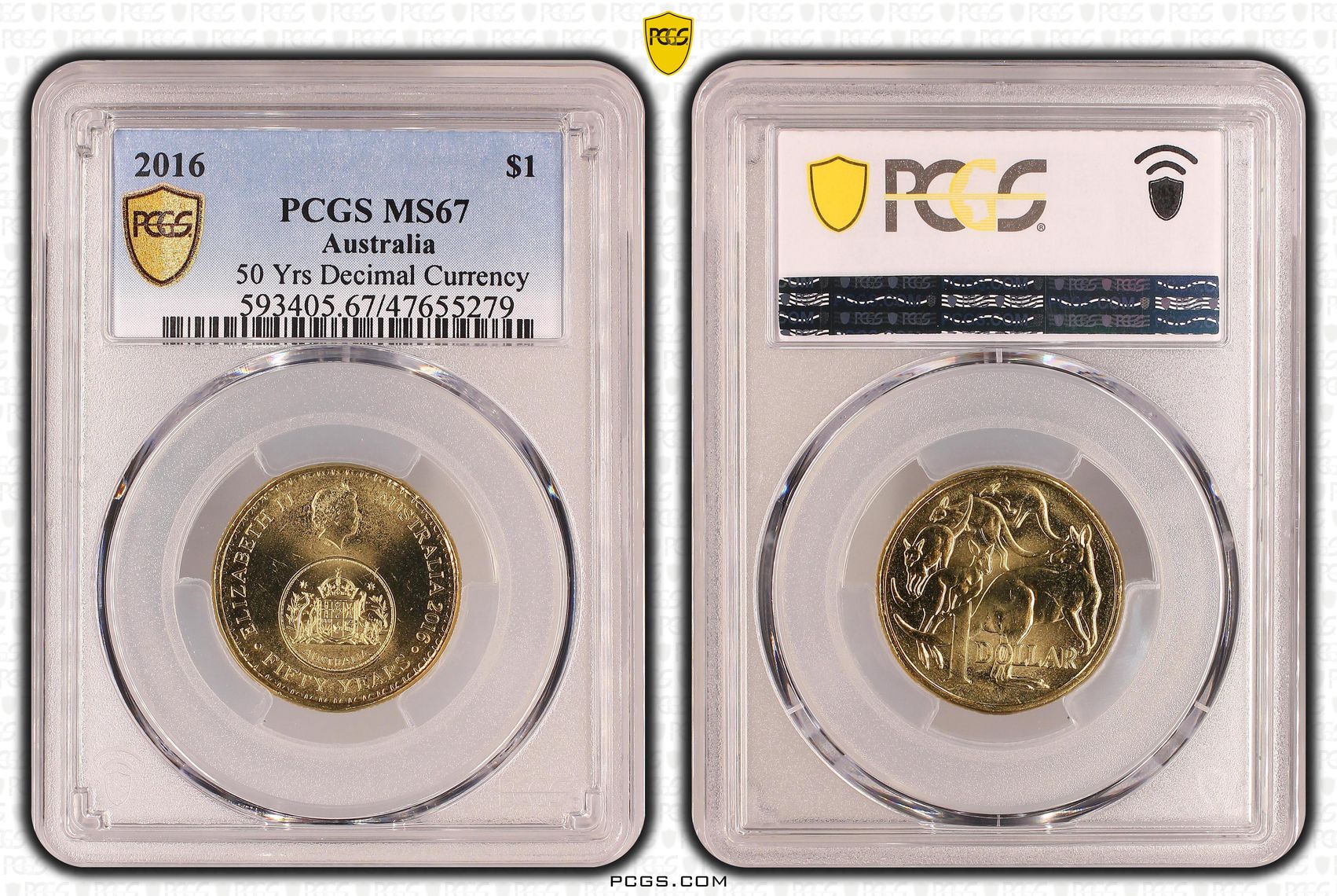 50 Yrs Decimal Currency, One Dollar, 2016, PCGS MS 67