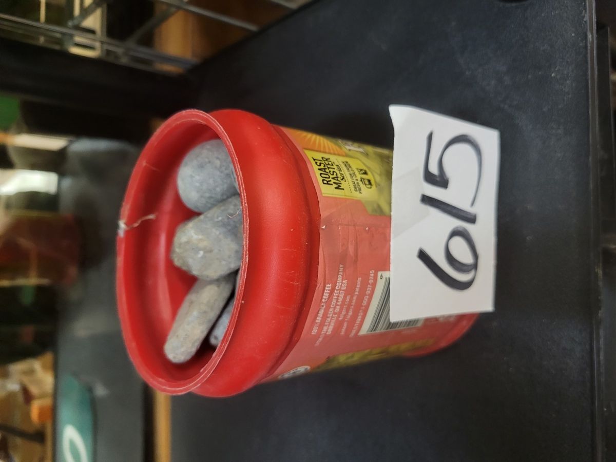 10oz Coffee Can of Reclaimed Lead Sinkers Midwest Auctions, LLC