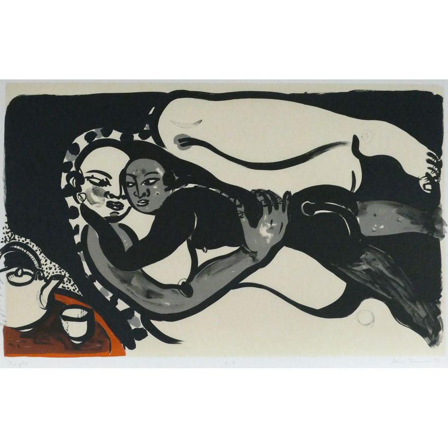 Akio Takamori ''Night'' 1996 Lithograph