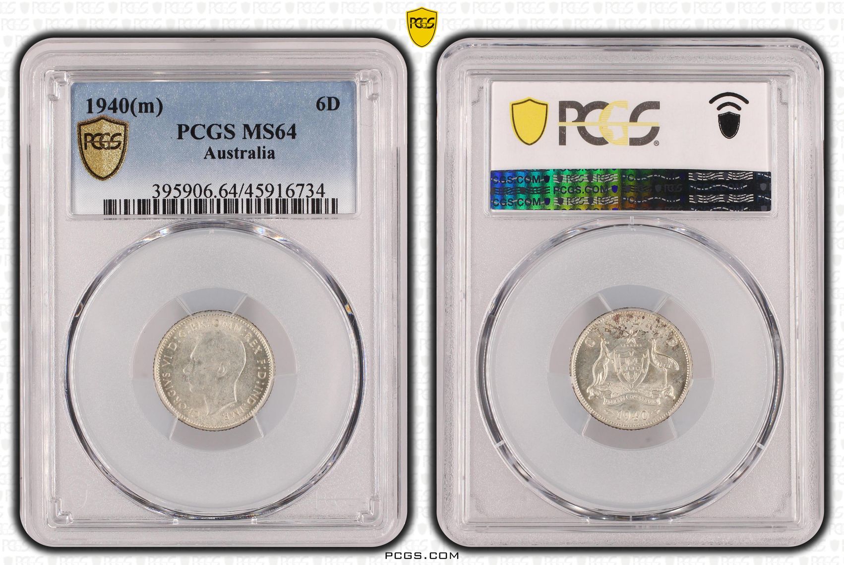 1940(m) Australia Sixpence PCGS - MS64 -734