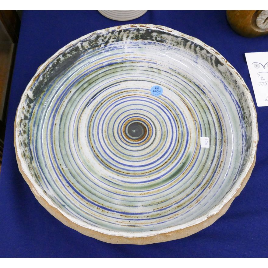 Marshall Martz Pottery Spiral Low Bowl 2.5''x12.5''