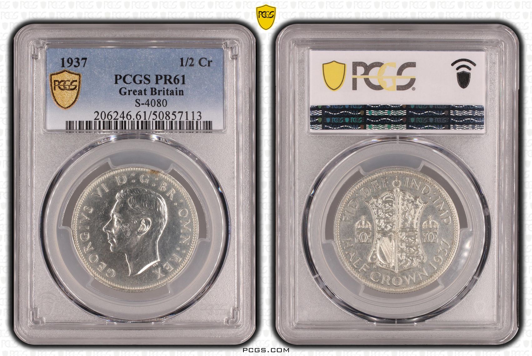 Great Britain, S-4080 , Half Crown, 1937, PCGS PR61