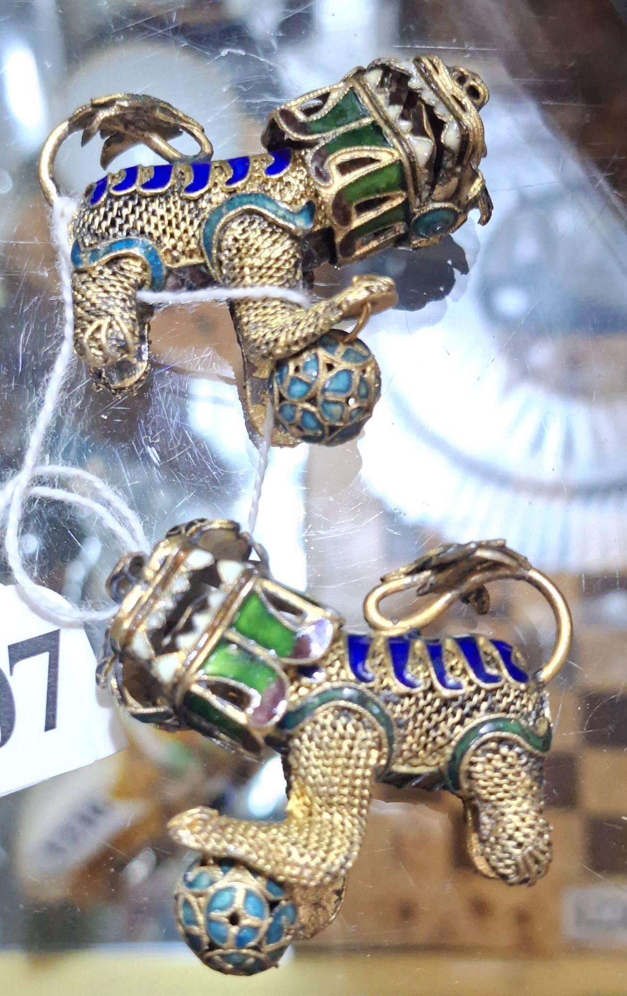 Chinese Filigree Foo Dogs