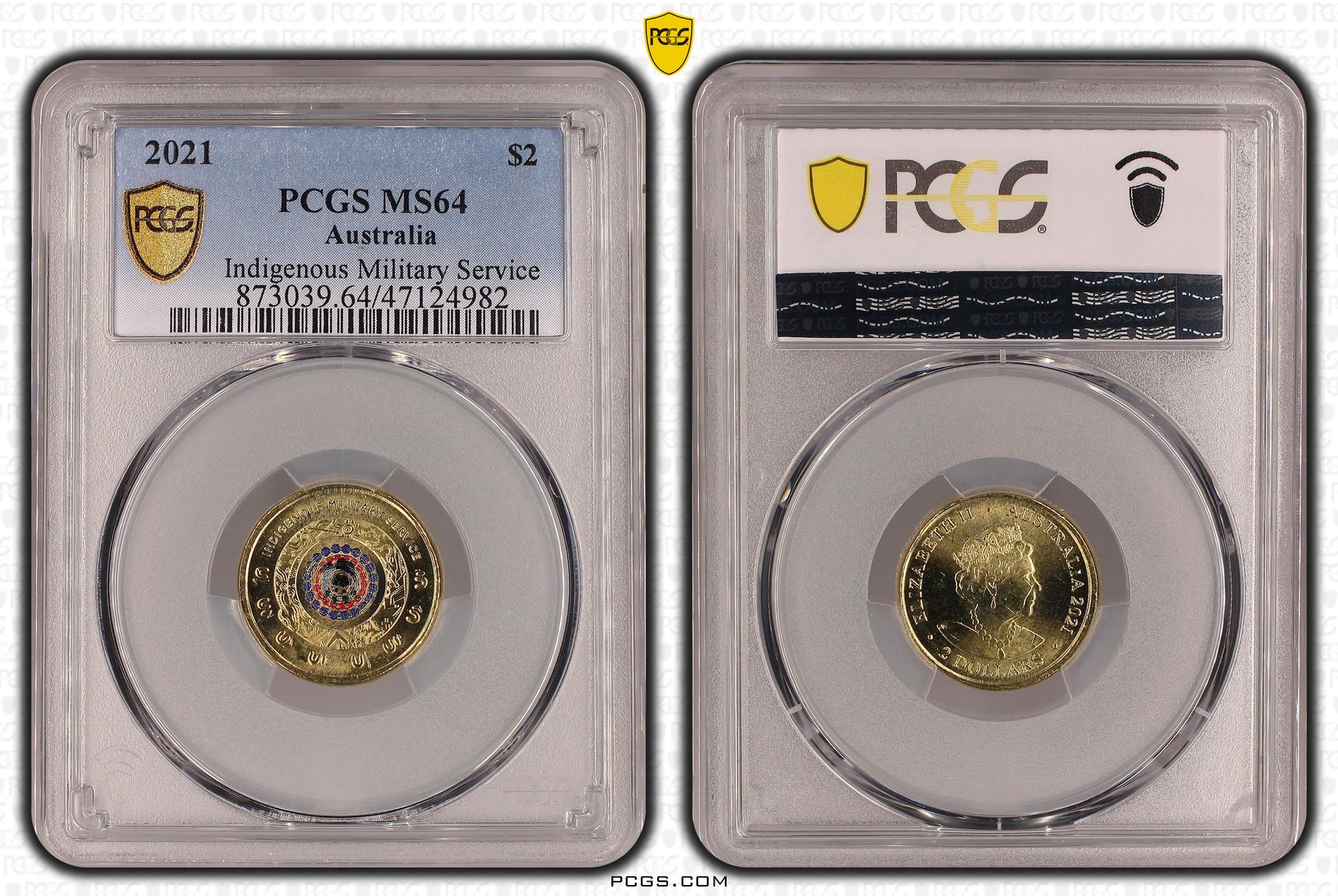 Indigenous Military Service , Two Dollar, 2021, PCGS MS64