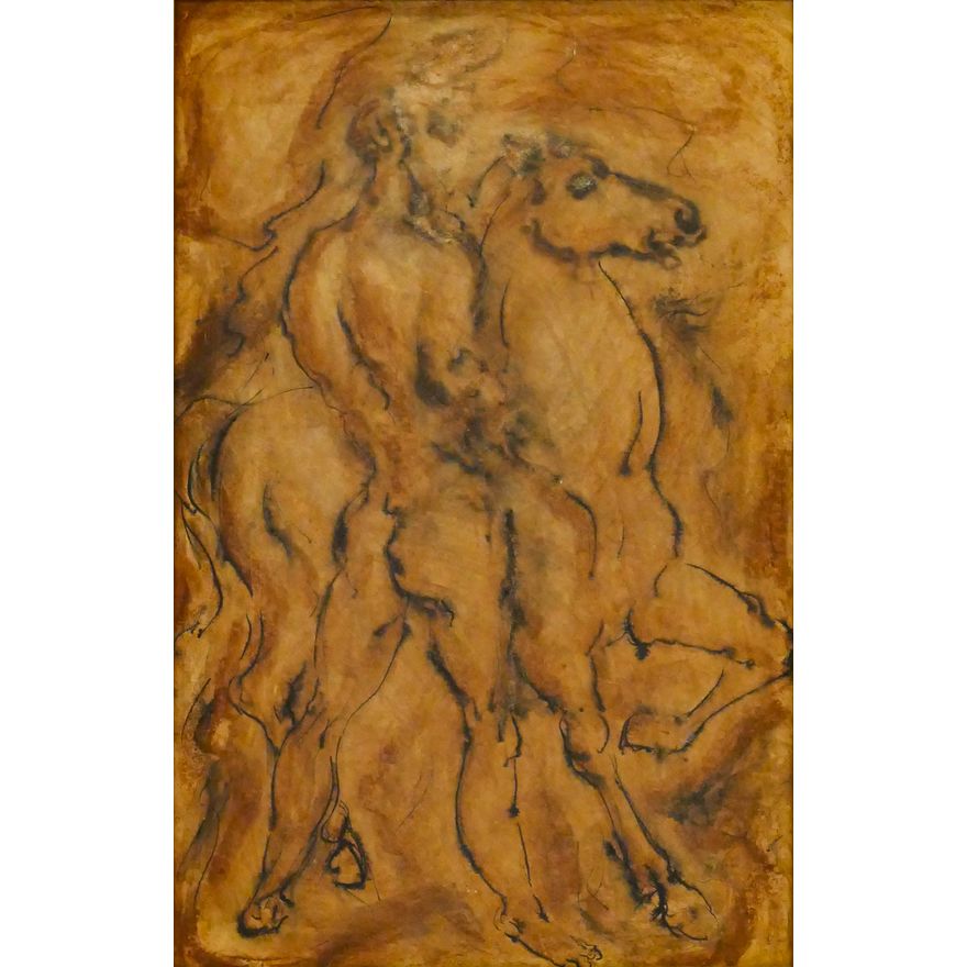 Kenneth Callahan ''Horse and Ride'' Tempera on Board