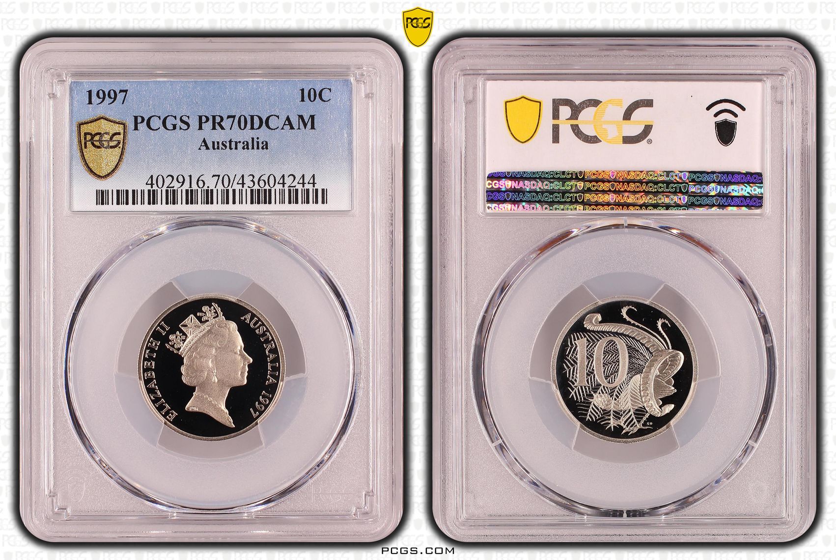 441 · 1997 Australia Ten Cent, 10c PCGS - PR70DCAM POP 17/0 -244