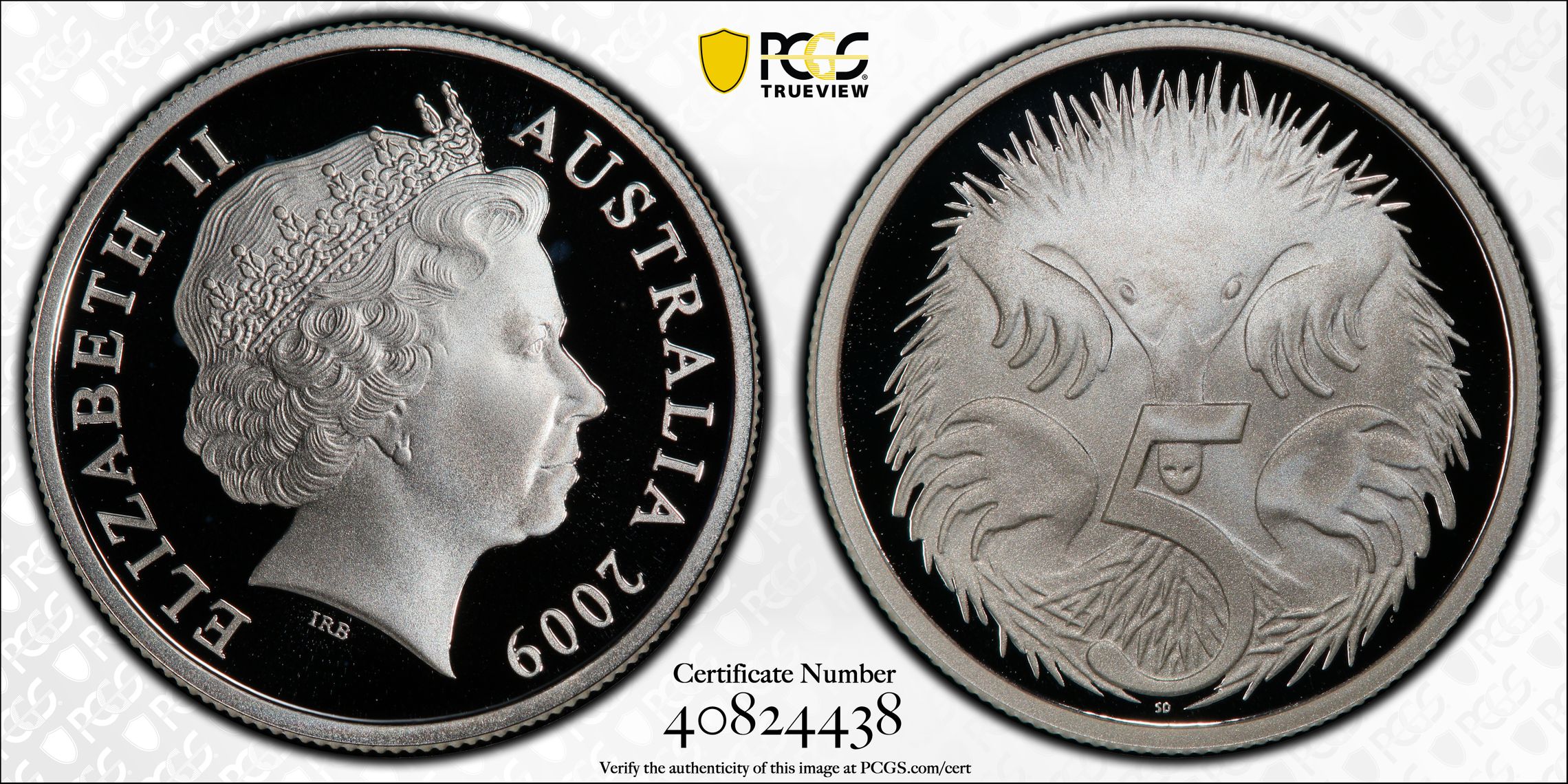 87 · 2009 Australia Five Cent, 5c Silver PCGS - PR69DCAM POP 6/0 -438