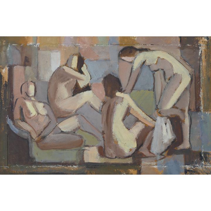 Viola Patterson ''Figures in Cubist Space'' 1929-30 Oil