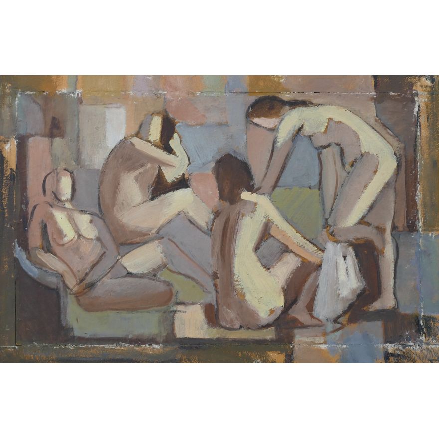 Viola Patterson ''Figures in Cubist Space'' 1929-30 Oil