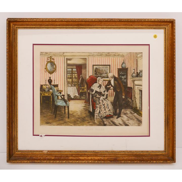 W. Sadler 'For 50 Years' Tinted Engraving Framed-0 27x39'' (no glass)