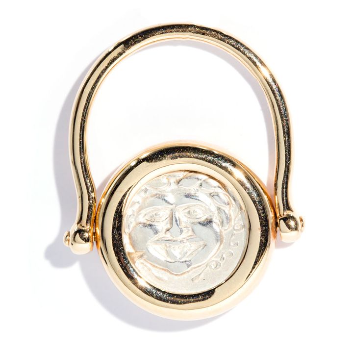 Medusa & Cretan Bull Ancient Coin 9 Carat Gold Flip Ring