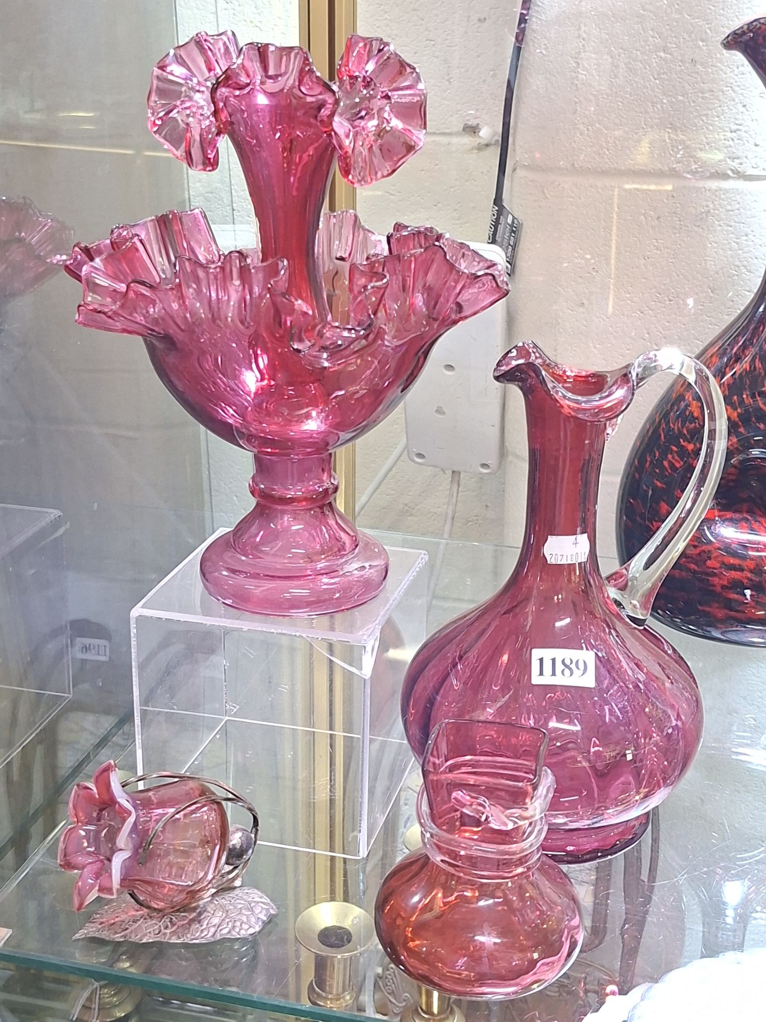 1189 · ANTIQUE RUBY GLASS