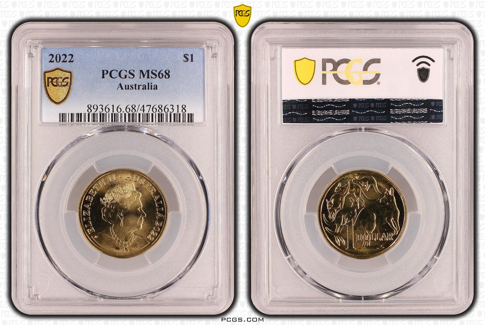 426 · Elizabeth II, One Dollar, 2022, PCGS MS68